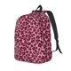 thumbnail image 1 of Disketp Rose Leopard Print print Canvas Backpack Lightweight Travel Daypack Student Rucksack Laptop Backpack-Medium, 1 of 5
