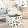 thumbnail image 3 of Yayeee Collapsible Cube Storage Bin with Lid Fabric Closet Decorative Basket with Handles, Brown Christmas House, 3 of 7