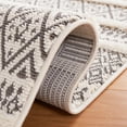 thumbnail image 5 of SAFAVIEH Urban Griselda High Low Striped with Fringe Area Rug, Grey/Ivory, 8' x 10', 5 of 8