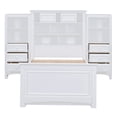 thumbnail image 5 of Newest Twin Size Wood Platformbed with Vertical All-in-One Cabinet , 4 Drawers on each side, White, 5 of 9