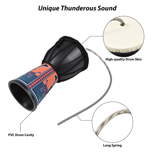 Instrumento De Percusión Con Sonido De Tambor De Trueno De 4 Pulgadas, Instrumento De Efecto De Sonido De Tubo De Trueno Con Cavidad De Tambor De PVC Liviano Portátil, Tubo De