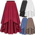 thumbnail image 3 of BUYISI Womens Victorian Retro Skirt Elegant Elastic Waist Multicolor Pleated Comfort Black S, 3 of 9