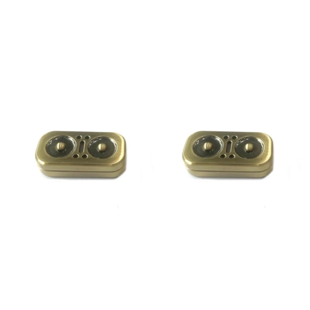 Bewildely Fidgets Slider, de mano giratorio para adultos, juguetes sensoriales, juguete de descompresión para la yema del dedo, Clickers de Bronce 2Conjunto