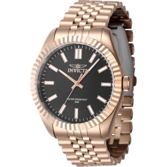 INVICTA Speedway Men 42mm Stainless Steel Gold + Steel Black dial