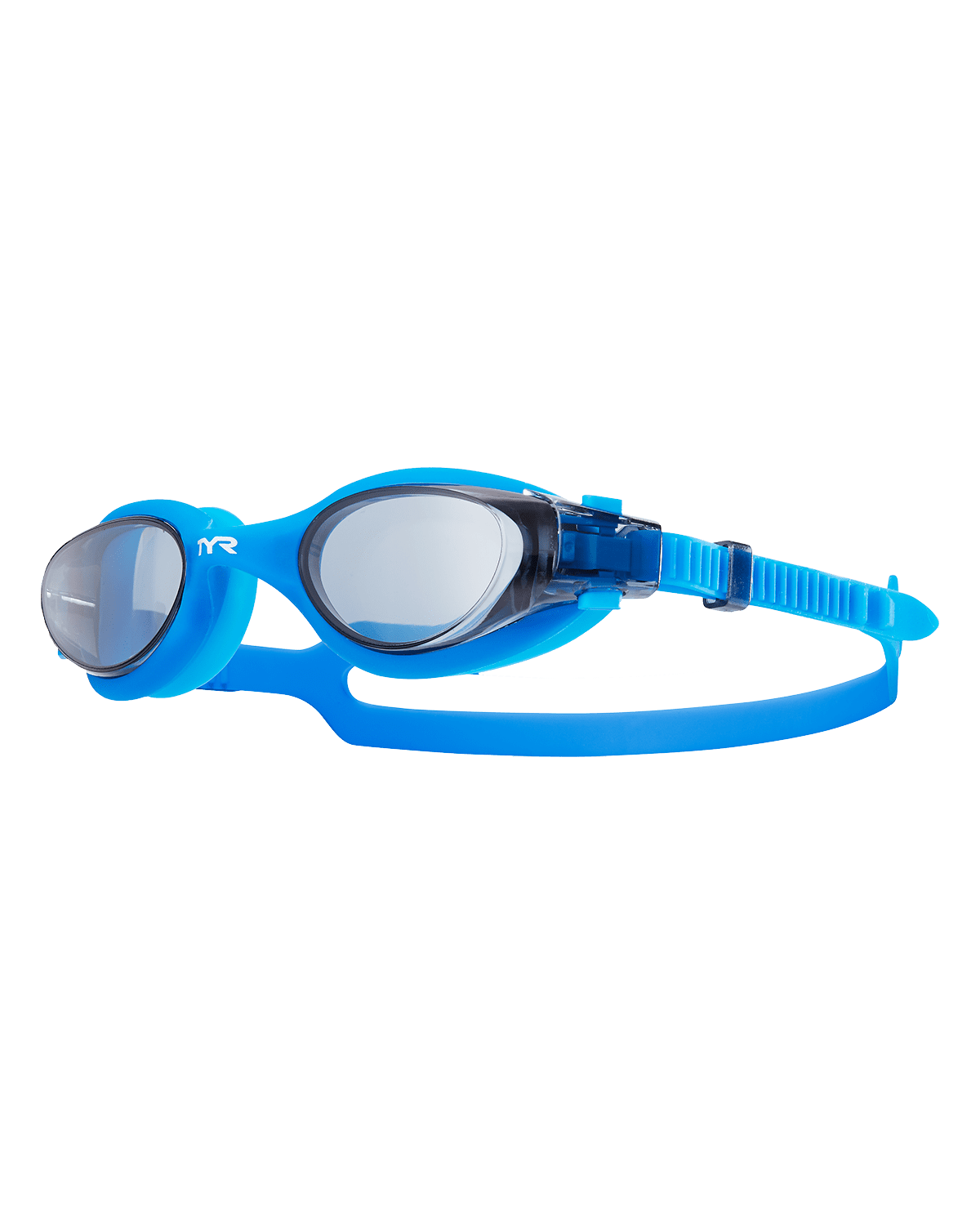 TYR Vesi adult swimming goggle in smoke/blue