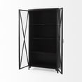 thumbnail image 5 of Mercana Poppy II 73.8" H Black Metal With Glass Door Display Cabinet, 5 of 7