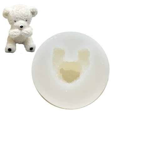 

Cute 3D Bear Silicone Soap Mold Fondant Cake Decorating Tools Sugarcraft Chocolate Baking Candle Mould
