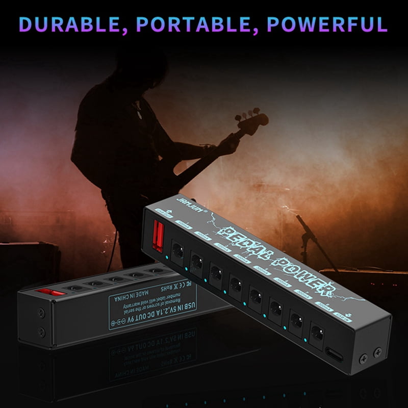 2X PEDAL POWER Guitar Pedal Power Guitar Effector Power Supply 8 Isolated DC Output Guitar Effect Pedal