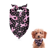 Dog Bandana 1 Pack,Pink Ribbon Breast Bandanas for Dogs,Cat Bandana,Small/ Large Dog Bandana 2 Size,Dog Bandanas Girl Boy