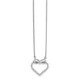 thumbnail image 2 of Auriga 14K White Gold 1.2 mm Natural Diamond Heart Infinity Necklace 18" for Women, 2 of 4