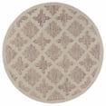 thumbnail image 1 of LR Resources SINUO54101ROI40RD Rose Pin Point à la Main Touffeté Zone Ronde Tapis Ivoire et Rose - 4 Pi., 1 of 1