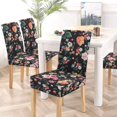 thumbnail image 5 of RYLABLUE Trendy Floral Pattern Stretch Chair Cover Protector Seat Slipcover for Dining Room Hotel Wedding Party Set of 6, 5 of 5