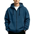 thumbnail image 2 of Jackets for Men Classic Hooded Zip Up Long Sleeve Solid Color Everyday Jacket, 2 of 9