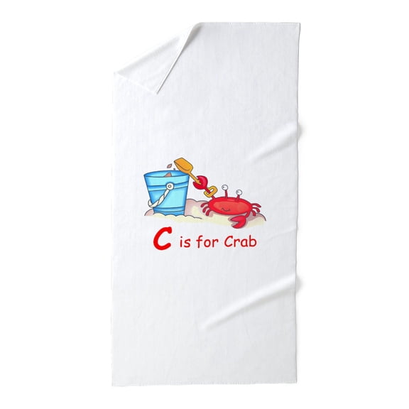 CafePress - CRAB ON BEACH - Large Beach Towel, Soft 30"x60" Towel with Unique Design