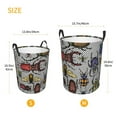 thumbnail image 5 of Fotbe Laundry Hamper With Durable Leather Laundry Basket Bright Insects Thickened Waterproof Round Collapsible Laundry Hamper, Dirty Clothes Laundry Basket, 5 of 8