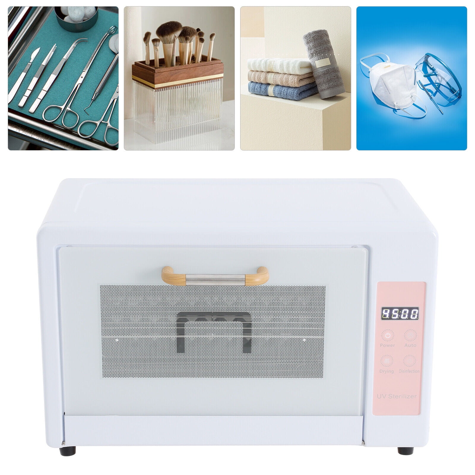 Miumaeov 24L Sanitizer Dryer Desktop Multifunctional Dryer Machine Drying Case Rectangular Stainless Steel 230W