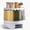White(new), variant on 360°Rotating 20 lbs Grain Dispenser, Large Capacity 6 Grid Storage Container with Airtight Lid, Suitable for Peanuts, Barley, Rice and Grains