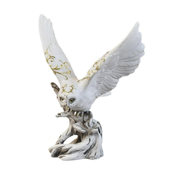 Figura de búho, adorno de mesa, escultura de animal, estatua decorativa para la mesa de entrada, centro de mesa, dormitorio, estantería, armario Aterrizaje