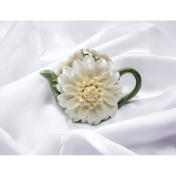 Ceramic Daisy Flower Teapot 6 3/8 Inch Spring  Mom