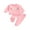 Pink, variant on Toddler Baby Girls Fall Clothing Sets 3 6 12 18 24 Months 2T 3T Letter Embroidery Long Sleeve Round Neck Sweatshirt Drawstring Pocket Long Pants Outfits
