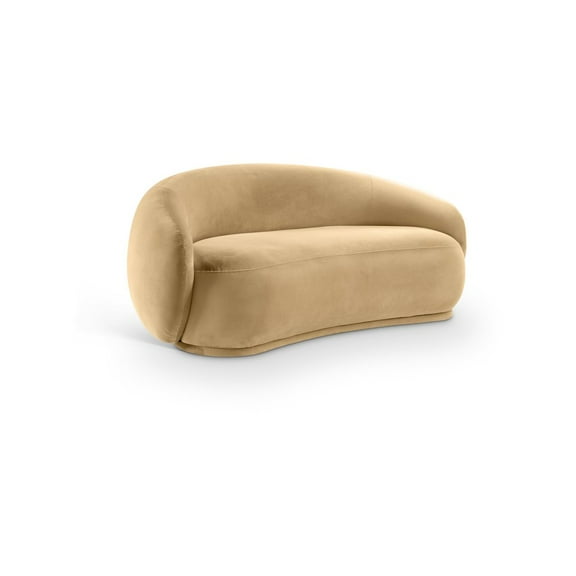 Meridian Furniture Emery Camel Velvet Loveseat
