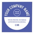 thumbnail image 1 of Printtoo Label for Small Business-100 SquareCustom VinylPersonalized Labels for Packaging, Bottle, Brand Stickers-Classic Purple & White, 2x2 Inches, 1 of 5