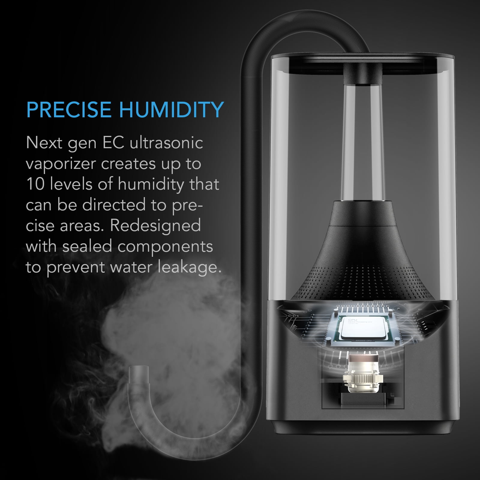 AC Infinity CLOUDFORGE T3, Plant Humidifier 4.5L with VPD and Humidity Controller, Detachable Tubing, Indoor Room Humidifier with Redesigned No-Leak Seal for Grow Tents, Grow Rooms & Greenhouses