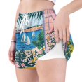 thumbnail image 4 of FORMRS Womens Swim Shorts Mesh Liner Quick Dry Casual Beach Board Bottom with Pockets, Sizes S-2XL, Purple Seaside, 4 of 9