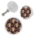 thumbnail image 2 of 4 Pcs Skull Knobs for Kitchen Cabinet Cupboard Dresser Bookcase Drawer Pulls Handles Round Home Decor, 2 of 5