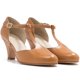 thumbnail image 1 of Zapatos MOOMMO de vestir color canela para mujer, tacón bajo de gatito, marrón 8.5, 1 of 7