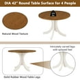 thumbnail image 2 of CoSoTower Mid-Century Solid Wood Round Dining Table for Small Places, Walnut Table, 2 of 8