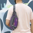 thumbnail image 2 of Women's pockets, men's pockets, lightweight pockets, travel bags with adjustable shoulder straps-purple, 2 of 5