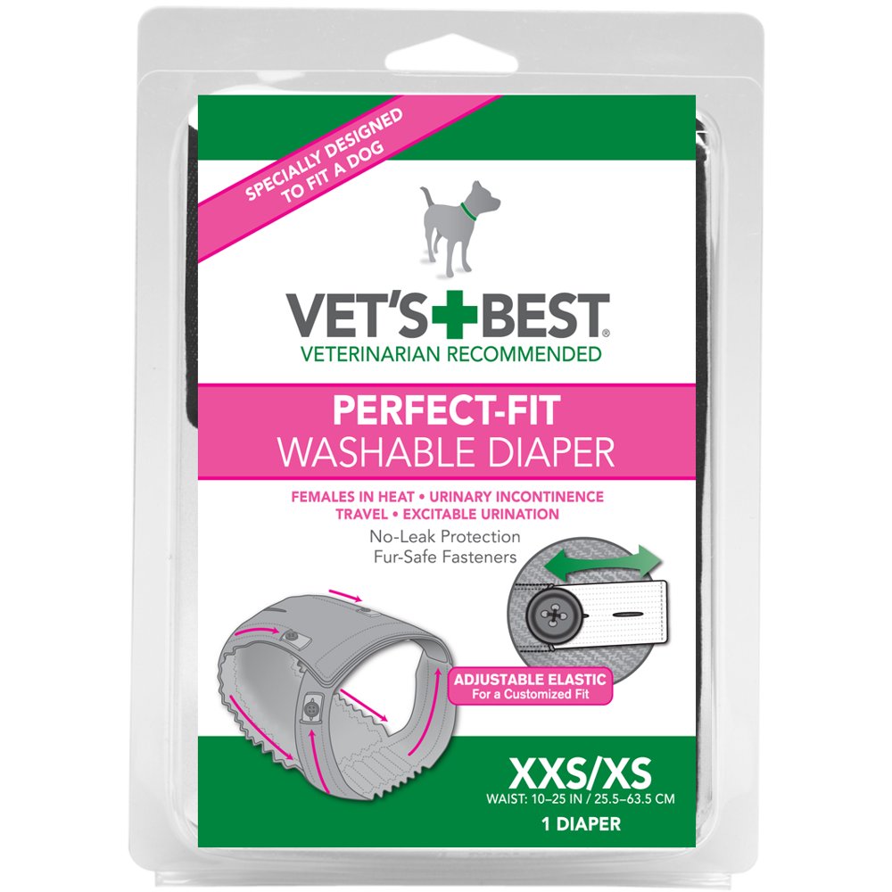 Vet's Best Perfect Fit Washable Female Dog Diaper XXS/ XS, 1 count