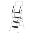 thumbnail image 1 of LivingSURE Folding 4-Step Safety Ladder â€“ Padded Side Handrails â€“ Kitchen and Household Use â€“ White, 1 of 5