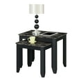 thumbnail image 2 of Convenience Concepts Baja Nesting End Tables, Black Faux Marble/Black, 2 of 6