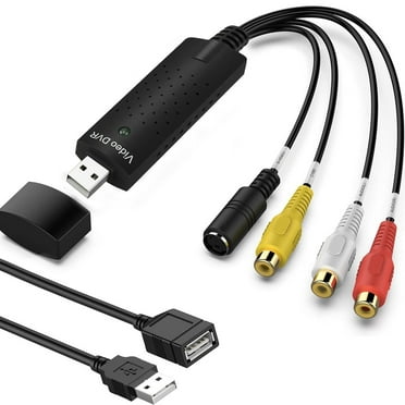 VHS to Digital Converter,Video Capture Card USB 2.0 Audio Video Capture Card Device Old VHS Mini DV Hi8 DVD VCR to Digital Converter for Mac,PC Support Windows 2000/10/8/7/Vista/XP/Android