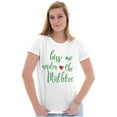 thumbnail image 4 of Christmas Kiss Me Under The Mistletoe Womens Slim Fit Graphic Tee Brisco Brands S, 4 of 5