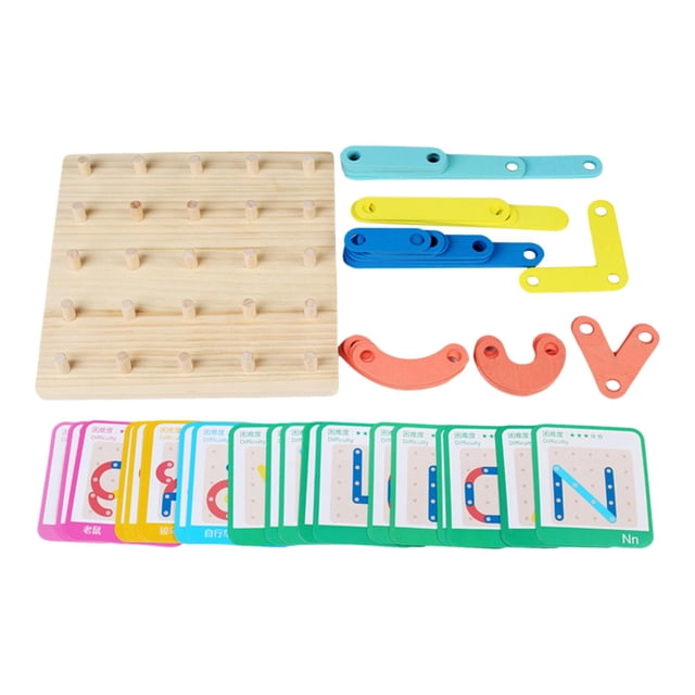 Rompecabezas De Construcción De Números De Letras Montessori Habilidad Motora Fina Para Niños Pequeños