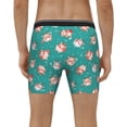 thumbnail image 4 of Cauagu Funny Christmas Deer Print Men's Boxer Briefs, Funny & Cute Underwear Elastic Waistband Briefs Ideal Gift for Men,1-Pack, 4 of 7