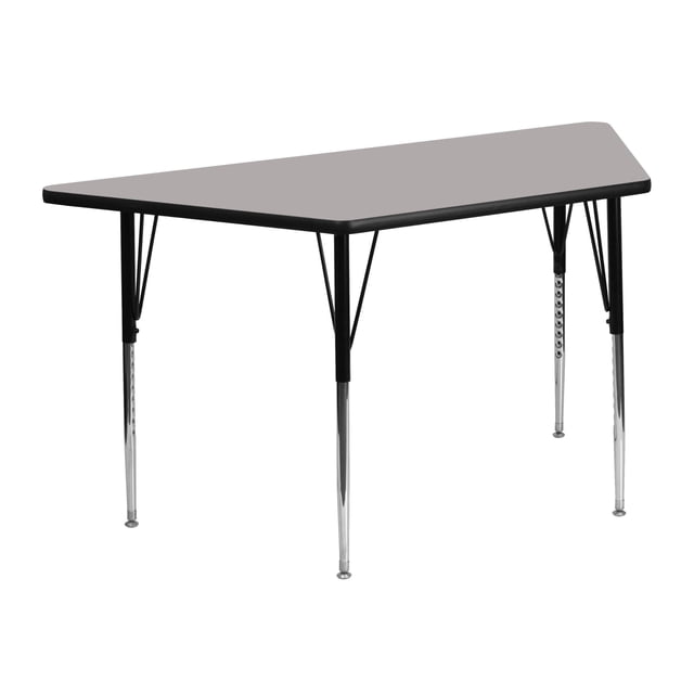 Pemberly Row Table d'Activités à Dessus Trapézoïdal Haute Pression 31 Pouces x 46 Pouces Gris