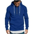thumbnail image 2 of S-4X Big & Tall Hoodies for Men with Front Pocket Plus Size Fleece Lined Sweatshirts Pullover Solid Color Long Sleeve Athletic Workout Hoodie Tops, 2 of 6
