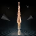 thumbnail image 2 of 1Pcs Hexagonal Handle Spiral Groove Step Cone Cobalt Drill Bit High Speed Steel(3-12mm), 2 of 5