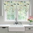 thumbnail image 4 of Cartoon Farmhouse Tie Up Curtains for Windows, Adjustable Balloon Window Shades, Cute Watercolor Cabin Animals Trees Green Kitchen Window Treatments Farmhouse Short Curtains with Rod Pocket 42"x45", 4 of 8