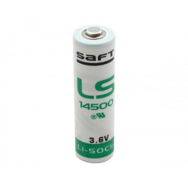 Saft SAFT-LS14500-BA-AA AA 2450mAh 3.6V Lithium Thionyl Chloride Button Top Battery