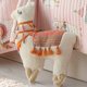 thumbnail image 2 of Levtex Home - Lima Llama - Almohada decorativa (49,5 cm de alto) - Almohada lanuda con forma de llama - Blanco, gris pardo, naranja, verde bosque, fucsia, 2 of 3