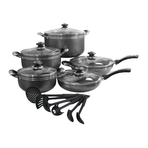 Royal Cookware 16Piece Easy Clean Aluminum Nonstick Coating Pots and