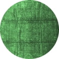 thumbnail image 1 of Ahgly Company Indoor Round Oriental Emerald Green Industrial Area Rugs, 8' Round, 1 of 4