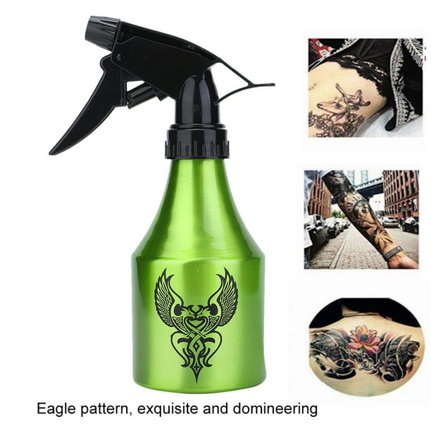 Botella de Spray de Tatuaje de 3 Colores Botella de Spray de Tatuaje de Aluminio Profesional Spray de Chorro de Limpieza de Tatuaje de Algas Verdes ANGGREK Otros