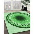 thumbnail image 2 of Ahgly Company Indoor Rectangle Patterned Jade Green Area Rugs, 7' x 9', 2 of 6