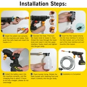 Cordless Pressure Washer, 21V 900PSI High Pressure Cordless Power Washer with Portable 2 Nozzles 16.4FT Water Pipe Power Cleaner for Patio Cleaning Car Washing, Black
